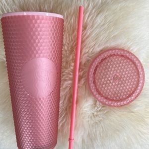 Starbucks 2022 Valentines Tumbler Pink Lemonade Jelly Studded.